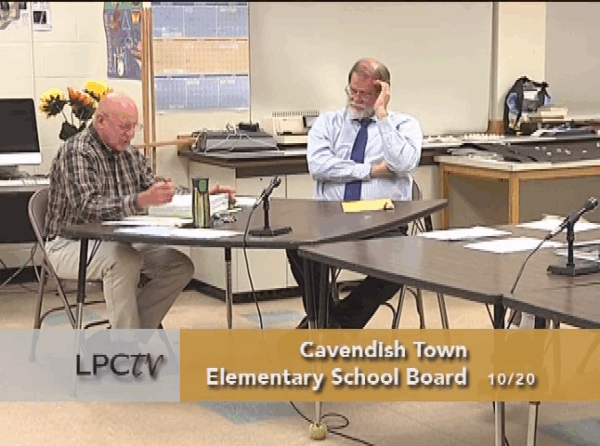 Cavendish Town Elem. School Brd. 10/20