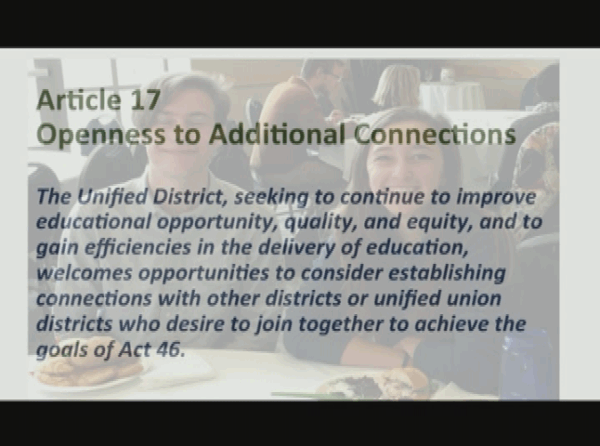 Act 46- Green Mtn. Unified District
