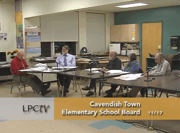 Cavendish Town Elem. School Bd. 11/17