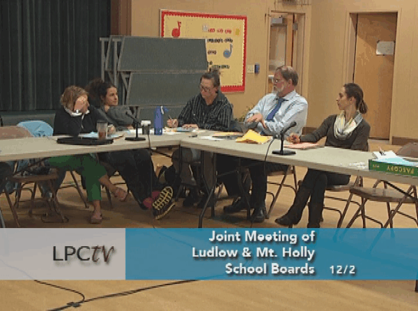 Ludlow & Mt. Holly School Boards Joint Mtg. 12/2