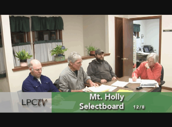 Mt. Holly Selectboard 12/8