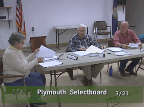 Plymouth Selectboard 3/21