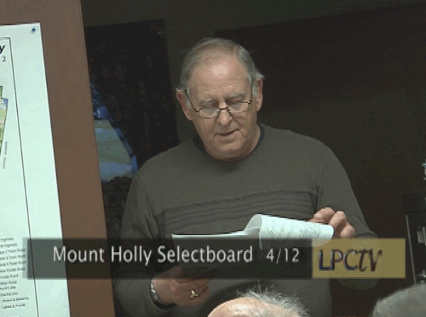 Mount Holly Selectboard 4/12