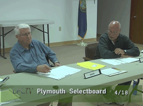 Plymouth Selectboard 4/18