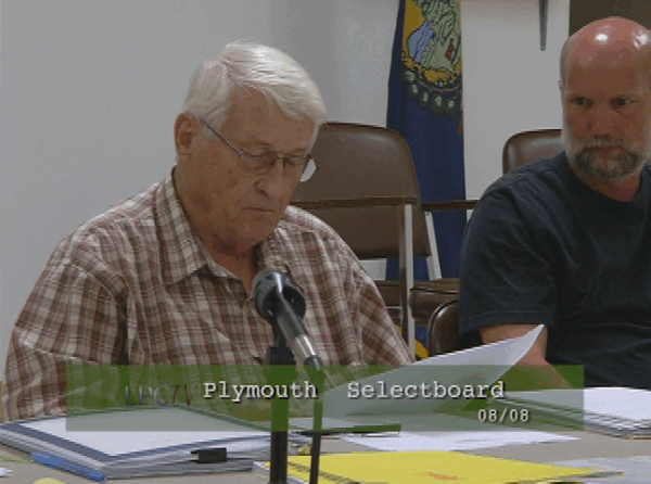 Plymouth Selectboard 8/8