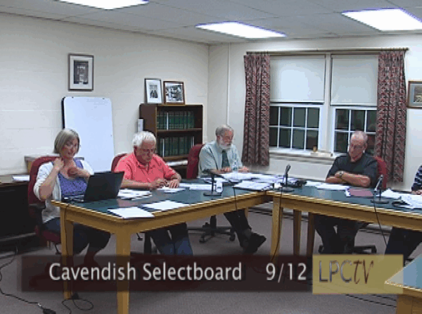 Cavendish Selectboard 9/12