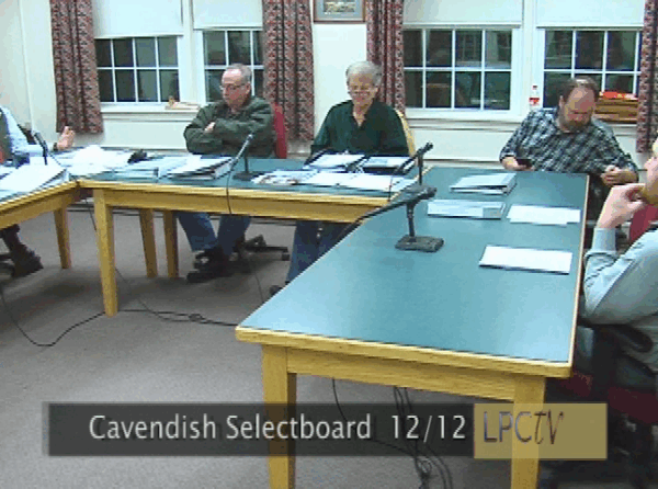 Cavendish Selectboard 12/12