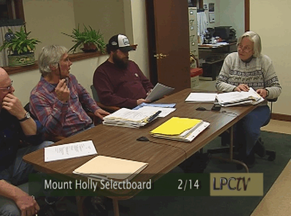 Mt. Holly Selectboard 2/14