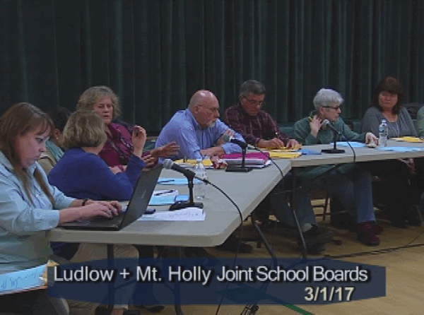 Ludlow Mt. Holly Joint School Boards 3/1