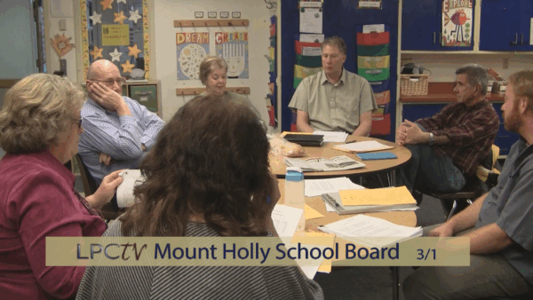 Mt. Holly School Board 3/1