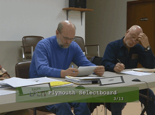 Plymouth Selectboard 3/13