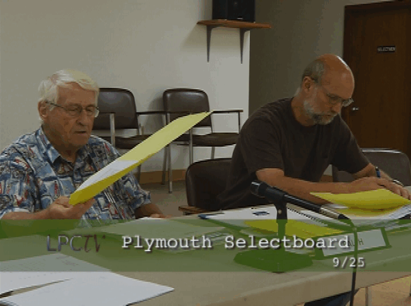Plymouth Selectboard 9/25
