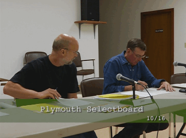 Plymouth Selectboard 10/16