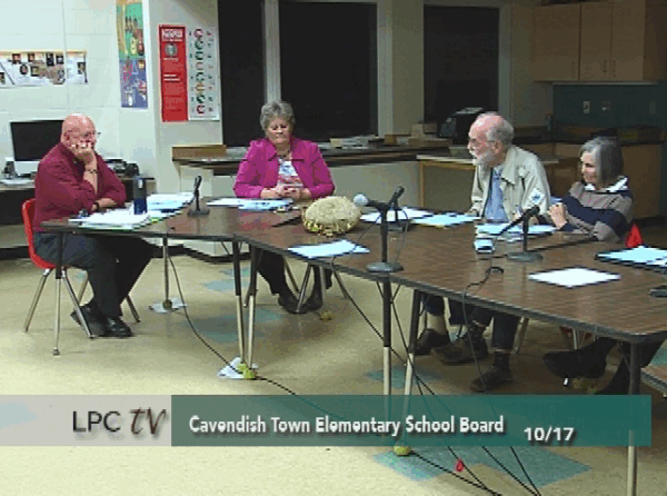 Cavendish Town Elem. School Bd. 10/17