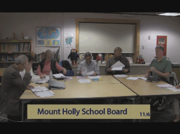 Mt.Holly School Board 11/6