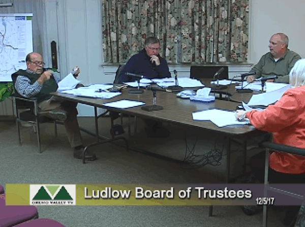 Village of Ludlow Bd. of Trustees 12/5