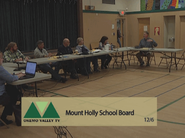 Mount Holly School Board 12/6