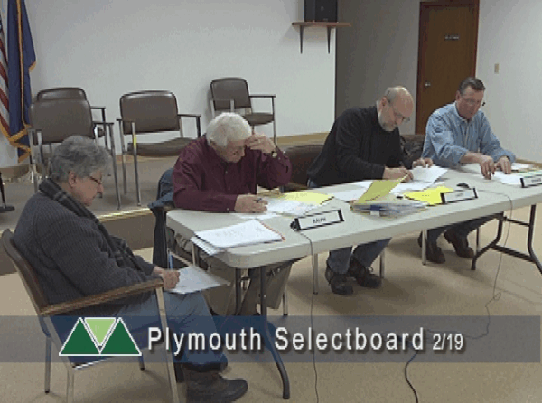 Plymouth Selectboard 2/19