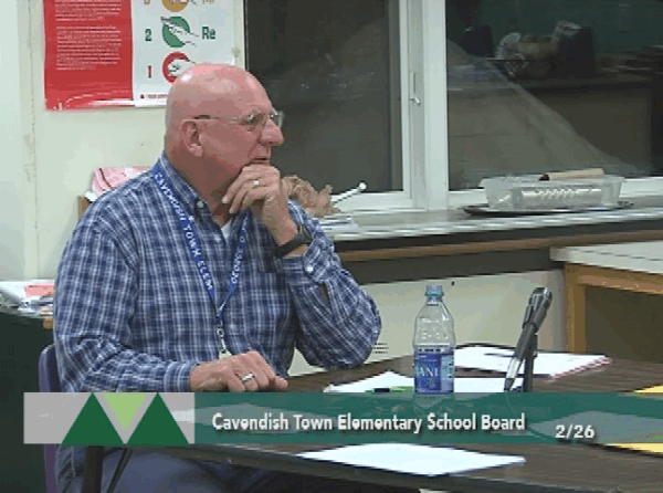 Cavendish Town Elem. School Bd. 2/26