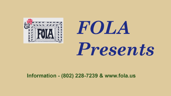 FOLA Presents- April 2018