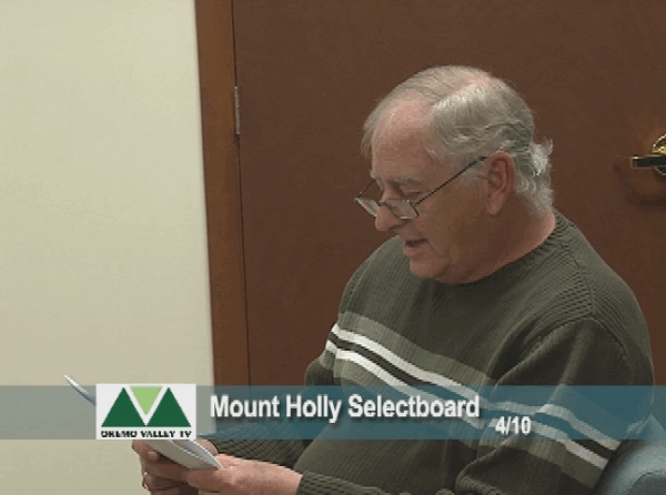 Mt. Holly Selectboard 4/10