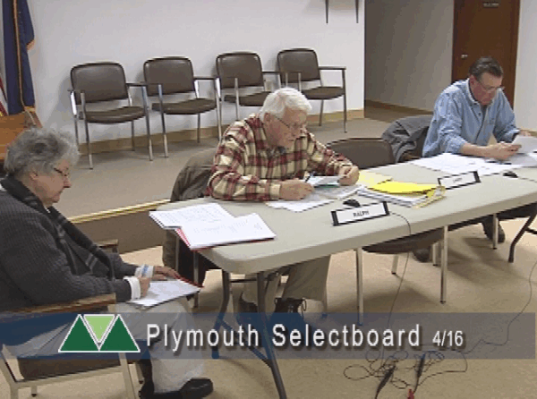 Plymouth Selectboard 4/16