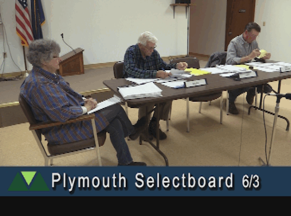 Plymouth Selectboard 6/3