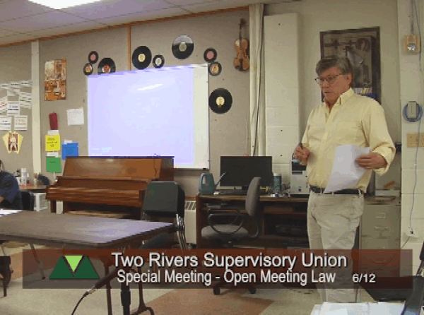 Two Rivers Supervisory Union Special Board Meeting 6/12