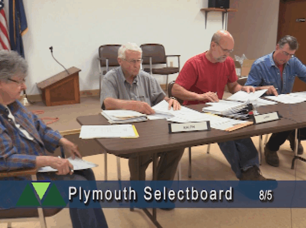 Plymouth Selectboard 8/5