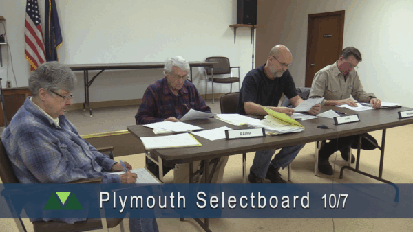 Plymouth Selectboard 10/7