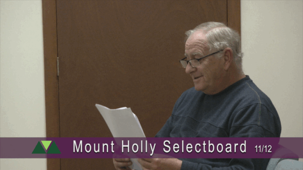 Mount Holly Selectboard 11/12