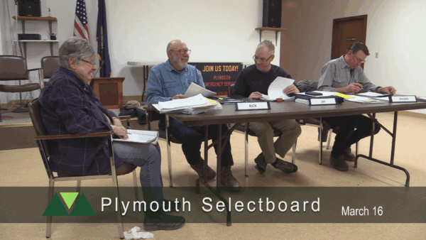 Plymouth Selectboard 3/16