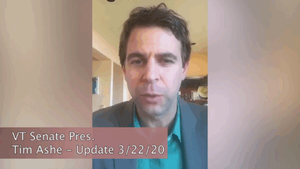 VT Senate Pres. Tim Ashe COVID-19 Update 3/22