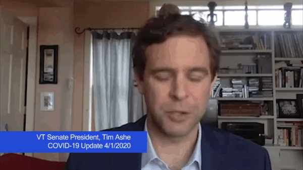 VT Senate Pres. Tim Ashe COVID-19 Update 4/1
