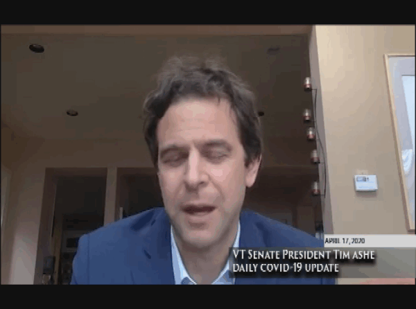 VT Sen. Pres. Tim Ashe Covid-19 Update 4/17