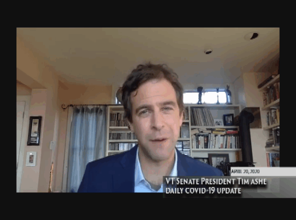 VT Sen. Pres. Tim Ashe Covid-19 Update 4/20
