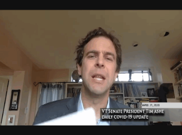 VT Sen. Pres. Tim Ashe Covid-19 Update 4/21