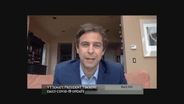VT Sen. Pres. Tim Ashe COVID-19 Update 5/8