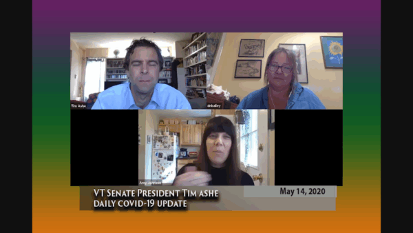 VT Sen. Pres. Tim Ashe COVID-19 Update 5/14