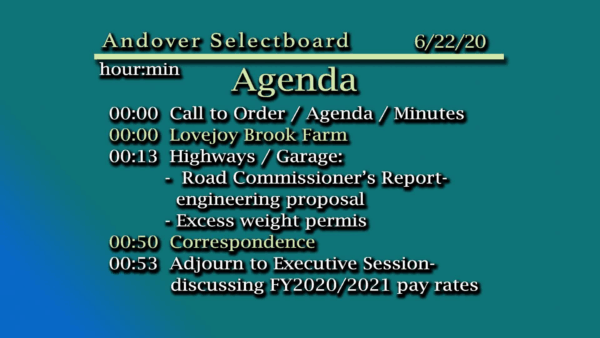 Andover Selectboard 6/22