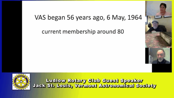 VT Astronomical Society at Ludlow Rotary Club