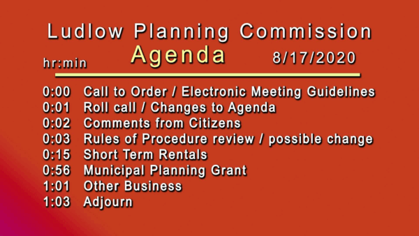 Ludlow Planning Commission 8/17