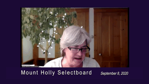 Mount Holly Selectboard 9/8