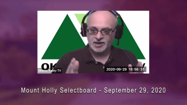 Mount Holly Selectboard 9/29