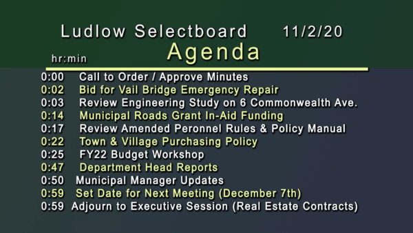 Ludlow Selectboard 11/2