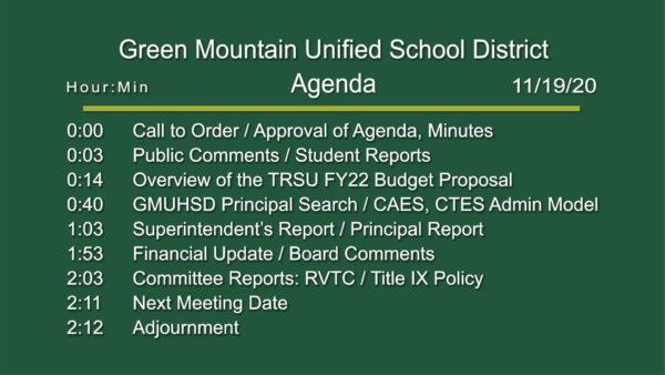 Green Mountain Unified School Dist. 11/19