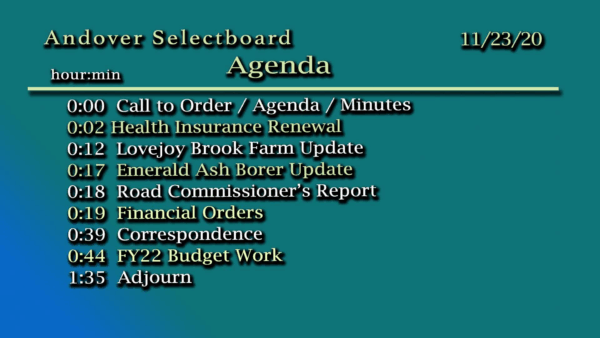 Andover Selectboard 11/23