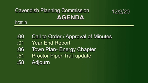 Cavendish Planning Commission 12/2