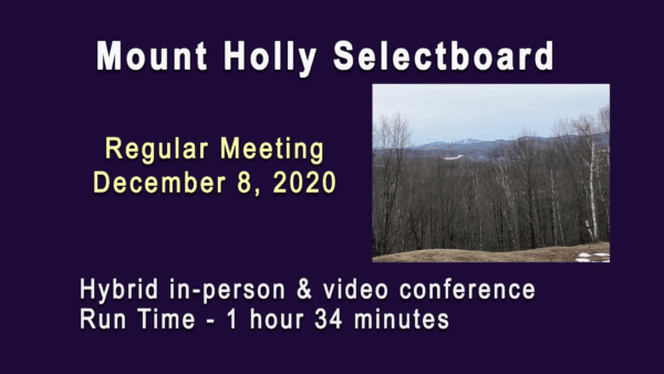 Mount Holly Selectboard 12/8