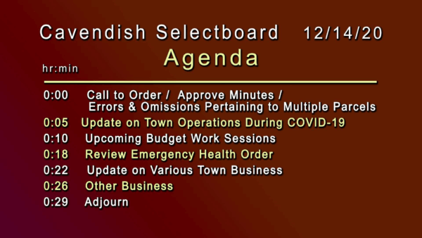 Cavendish Selectboard 12/14